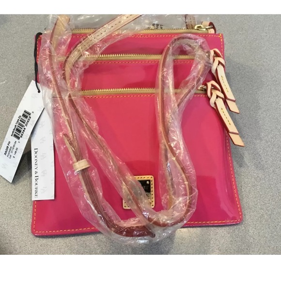 Dooney and Bourke patent leather 3 zipper crossove - Picture 4 of 6